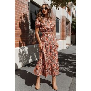 MVN The Label Women's Floral Elastic Tiered Pull On Skirt Size US 6